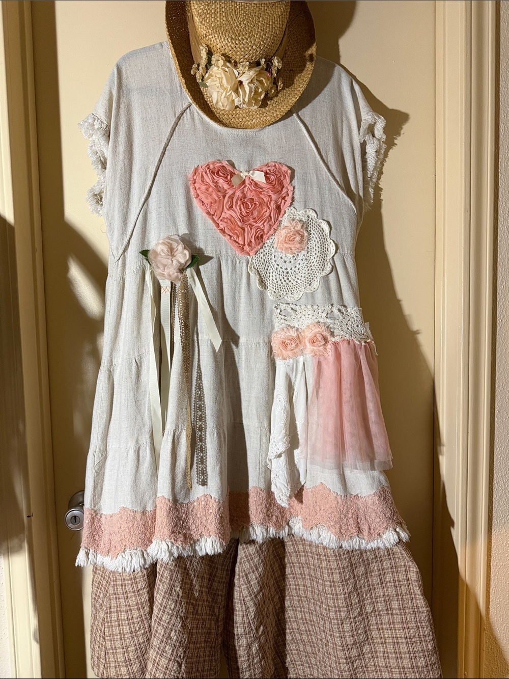 Dress by UMGEE - Upcycle- Whimsy and Lace - handmade - size L